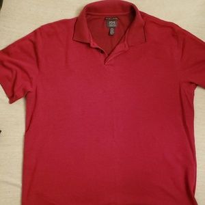 Men's 2XL Red/black Joe Abboud textured Polo